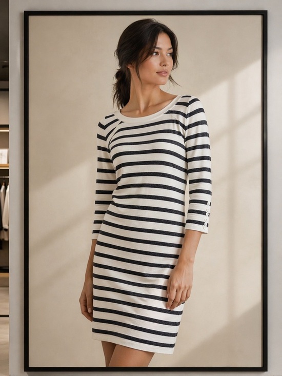 Banana Republic Dresses & Skirts - Banana Republic‎ Navy and White Striped Dress small